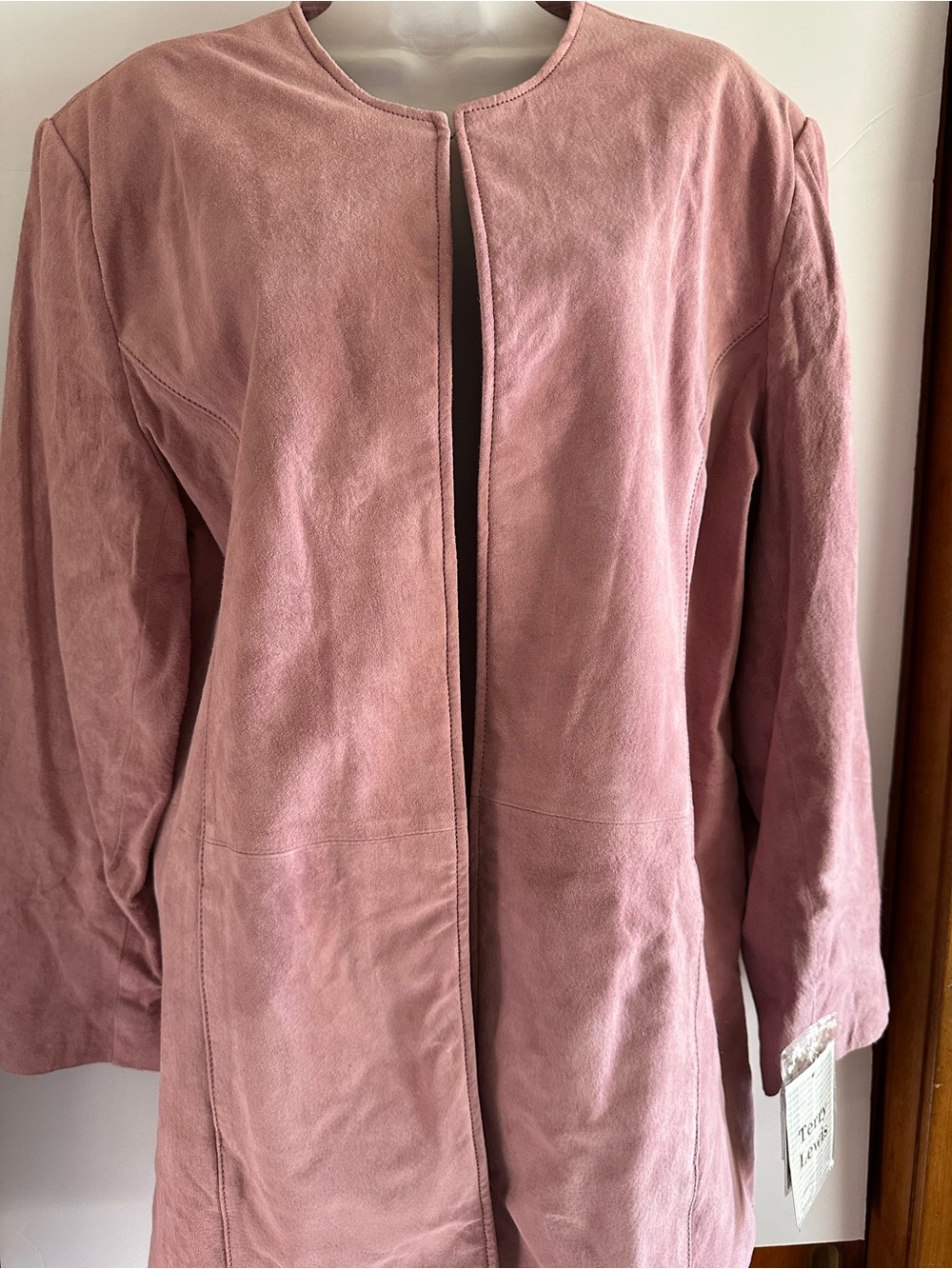 Terry Lewis Pink Mauve Genuine Suede Leather Jacket 1X NWT